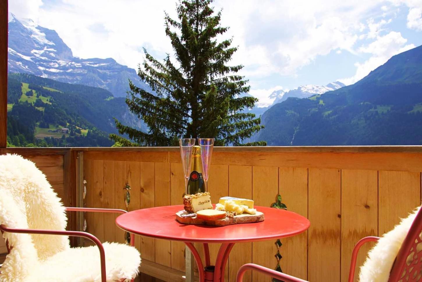Holiday Flat #1, Chalet Aberot, Wengen, Switzerland Esterno foto